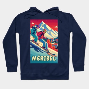 A Vintage Travel Art of Meribel - France Hoodie